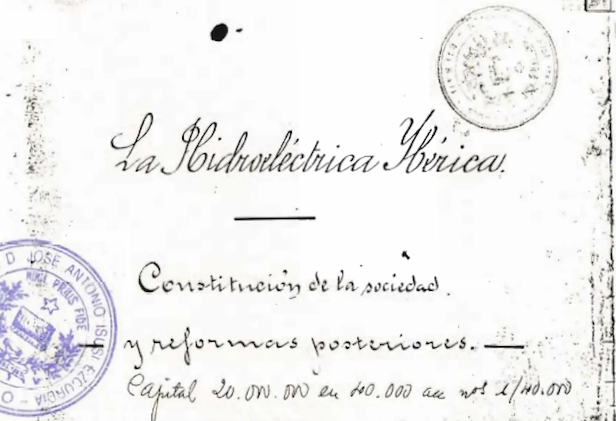 Nace Hidroeléctrica Ibérica