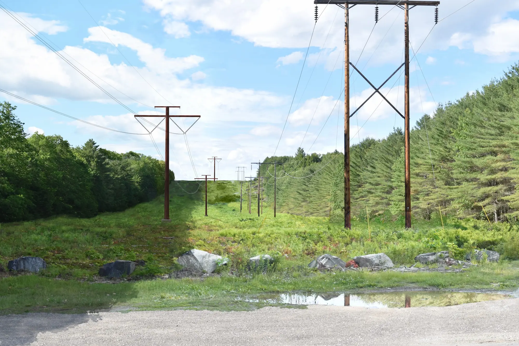 Inauguración de la línea de transporte de alta tensión de Maine MPRP, que conecta Estados Unidos y Canadá