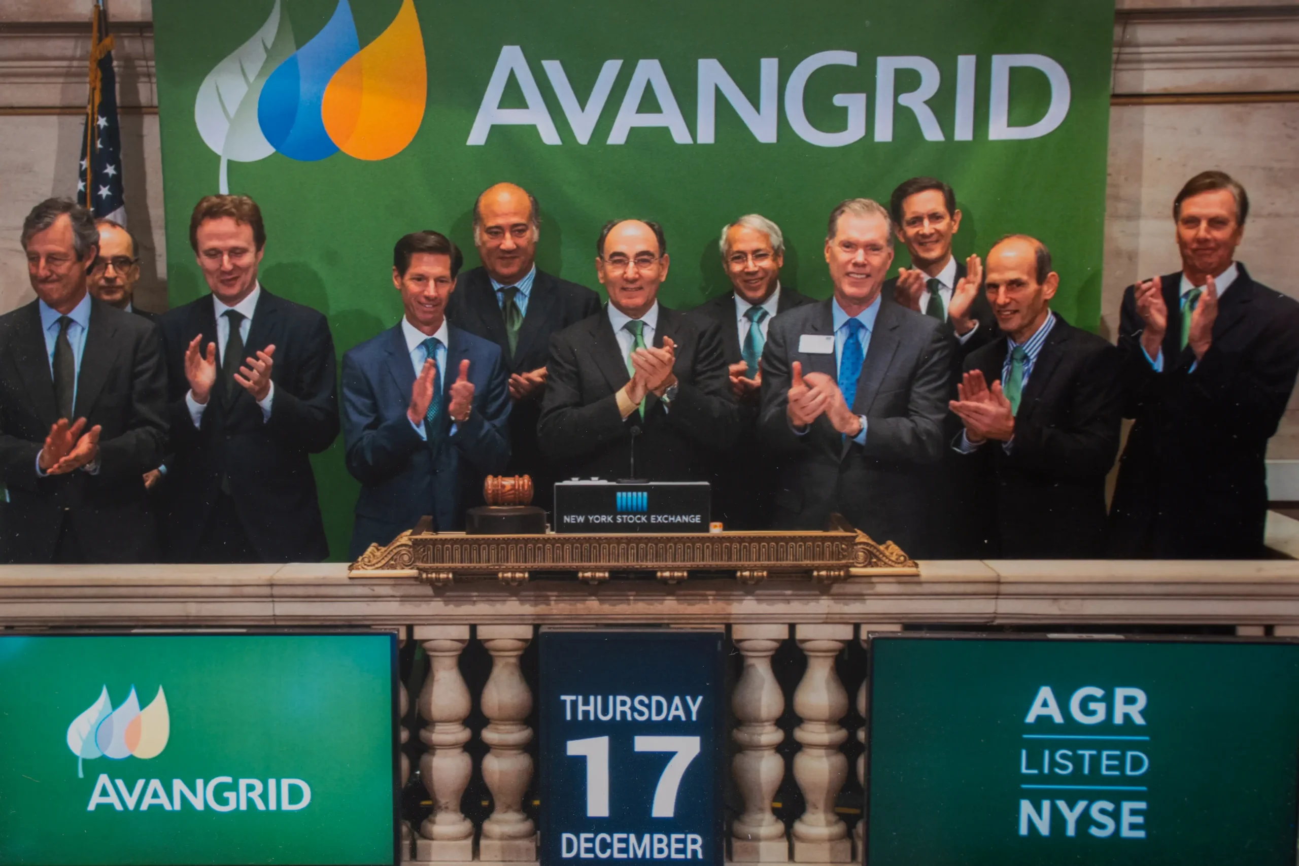 Nace Avangrid a partir de la fusión de Iberdrola USA y UIL Holdings, la compañía comienza a cotizar en la Bolsa de Nueva York